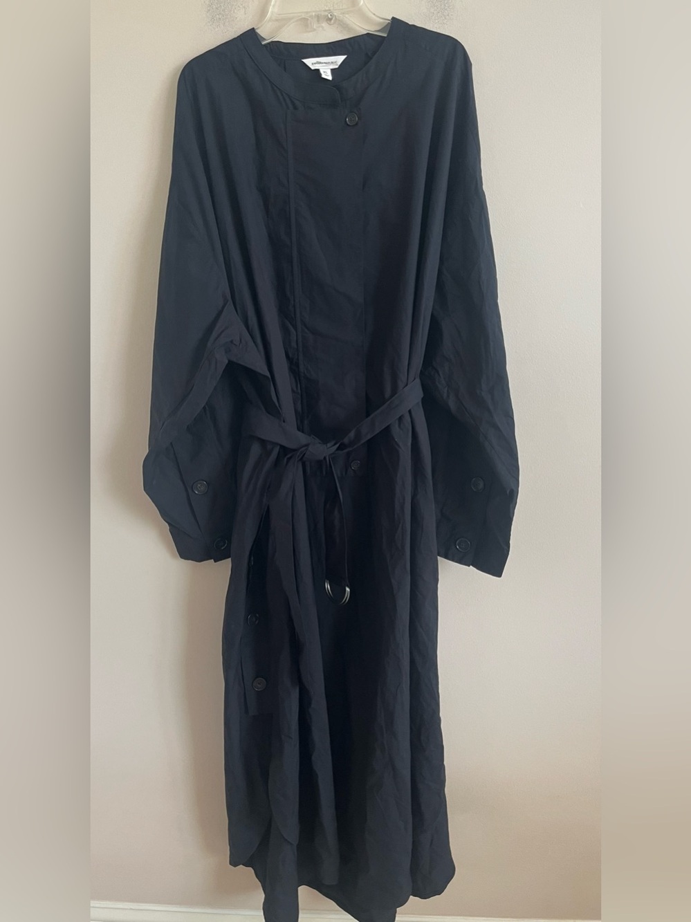 NWOT-Banana Republic Black Trench Maxi Dress, Extra Large